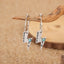 Boho-Chic Vintage Turquoise Lightning Bolt Hoop Earrings