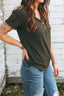 THE ELEEN- ESSENTIAL TEE HEATHER GREEN